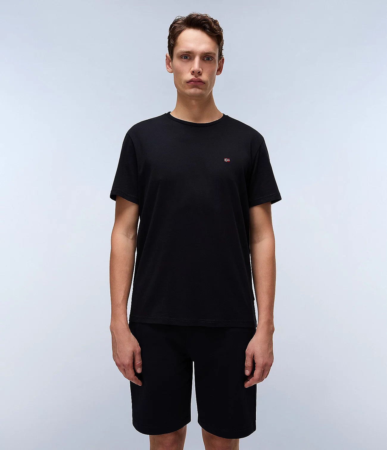 NAPAPIJRI T-Shirt girocollo maniche corte con bandierina ricamata sul petto SALIS SS SUM