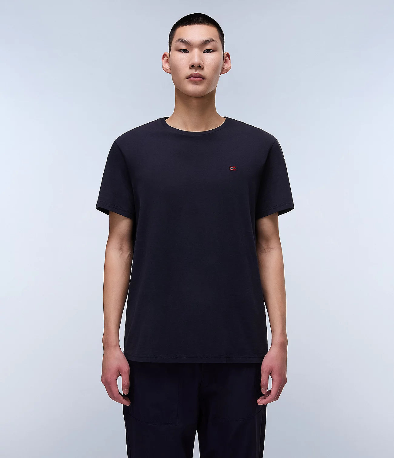 NAPAPIJRI T-Shirt girocollo maniche corte con bandierina ricamata sul petto SALIS SS SUM