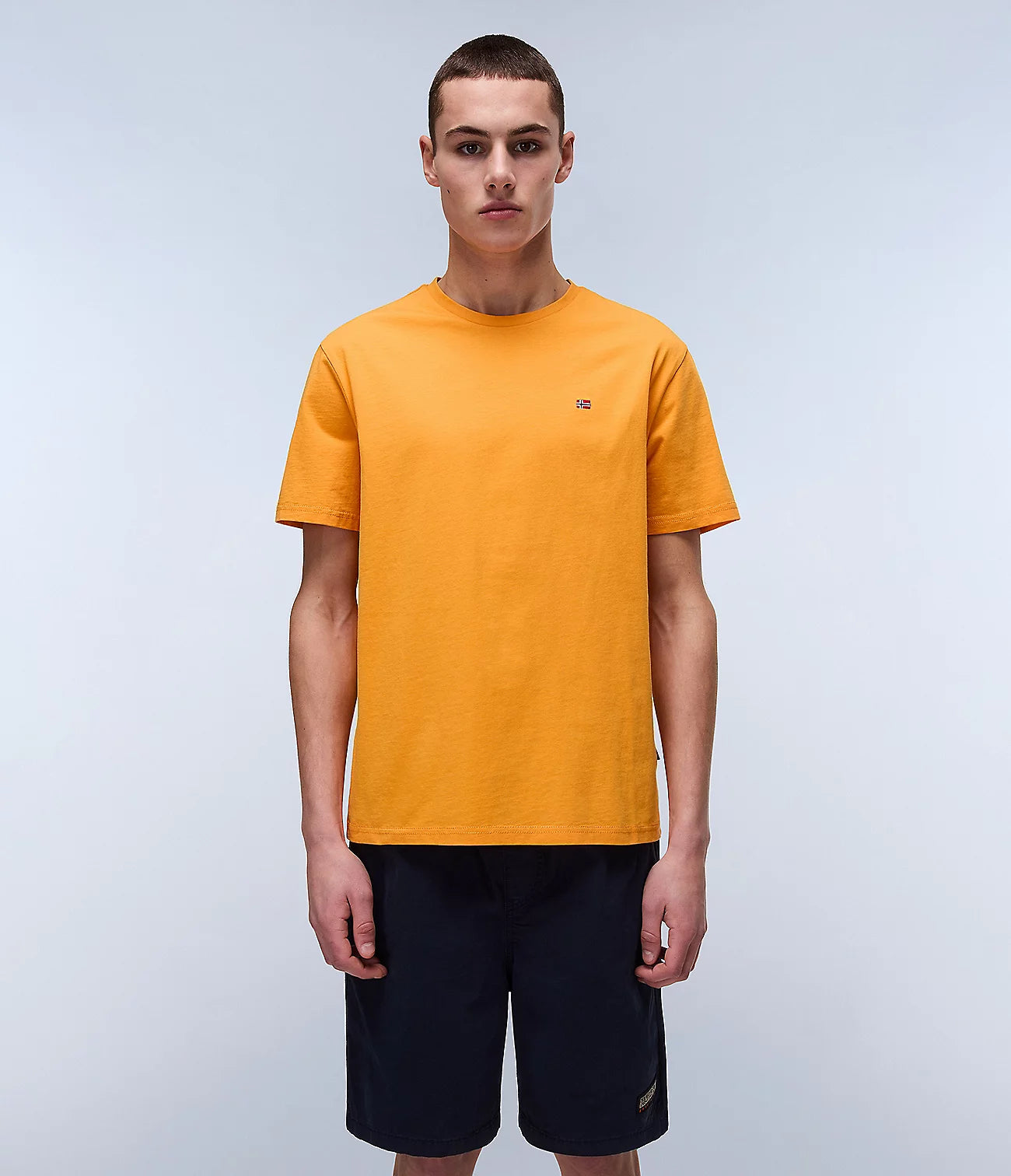 NAPAPIJRI T-Shirt girocollo maniche corte con bandierina ricamata sul petto SALIS SS SUM