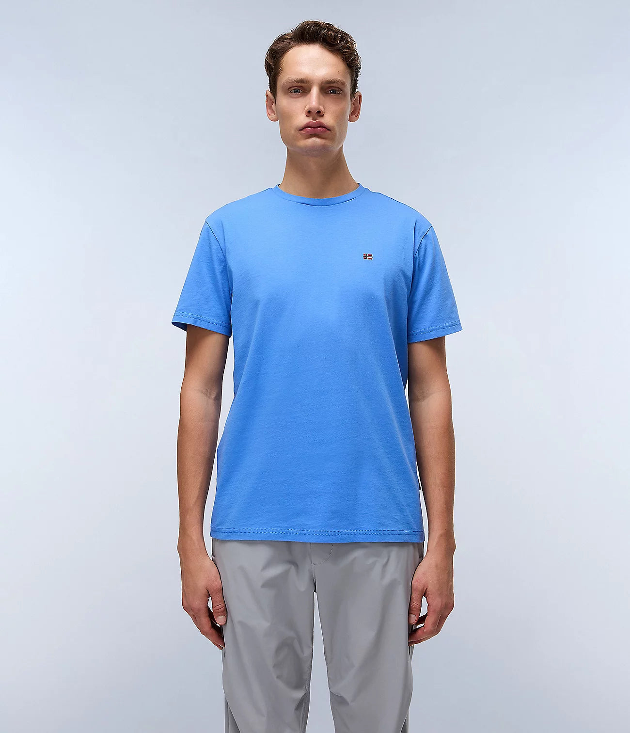 NAPAPIJRI T-Shirt girocollo maniche corte con bandierina ricamata sul petto SALIS SS SUM