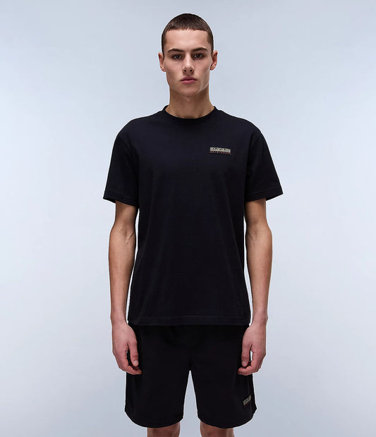NAPAPIJRI T-Shirt maniche corte girocollo con logo patch S-IAATO