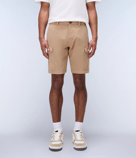 NAPAPIJRI Bermuda uomo con tasconi laterali beige N-DELINE