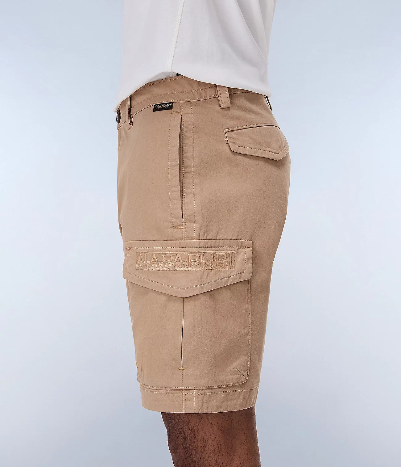 NAPAPIJRI Bermuda uomo con tasconi laterali beige N-DELINE