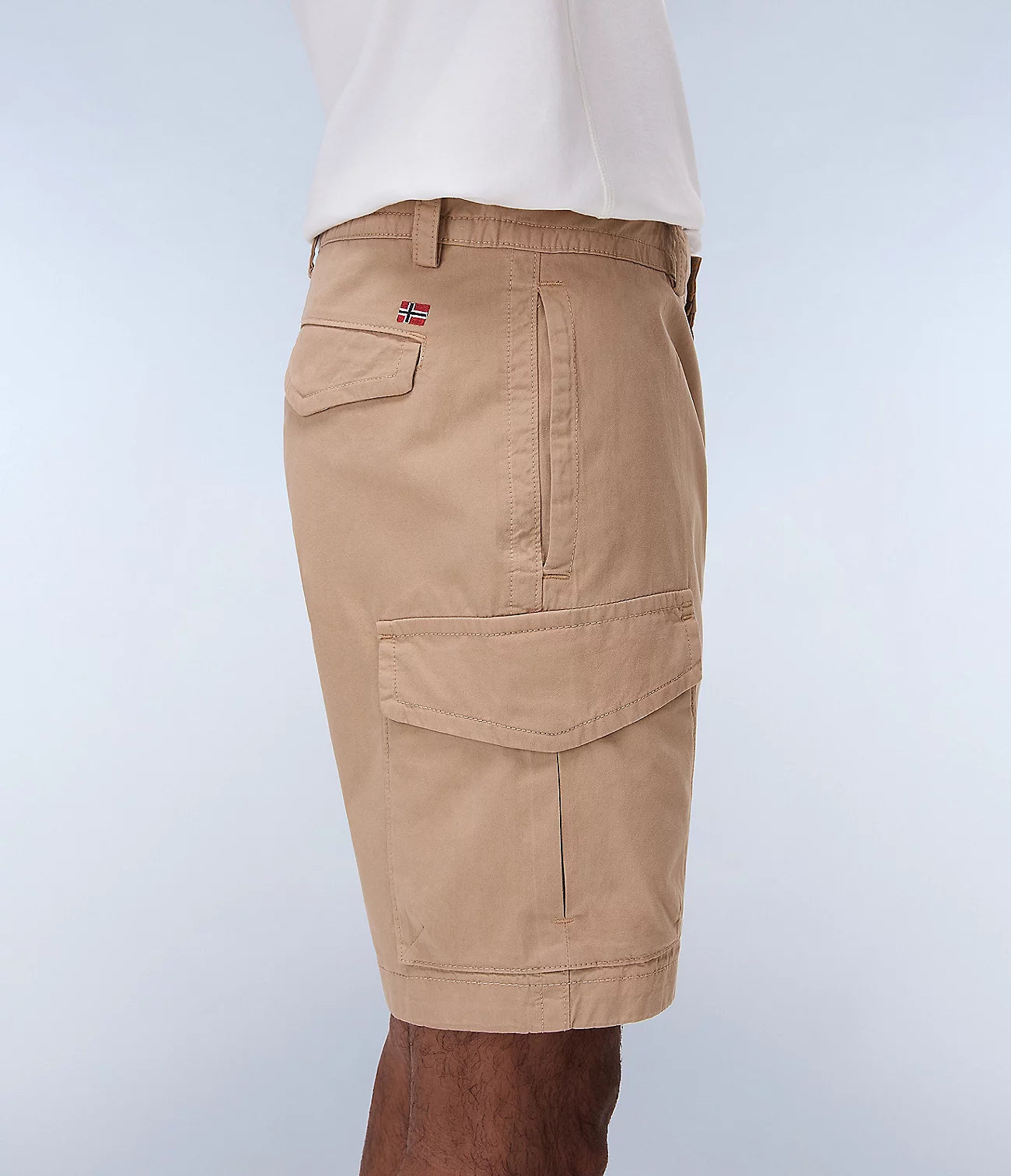 NAPAPIJRI Bermuda uomo con tasconi laterali beige N-DELINE
