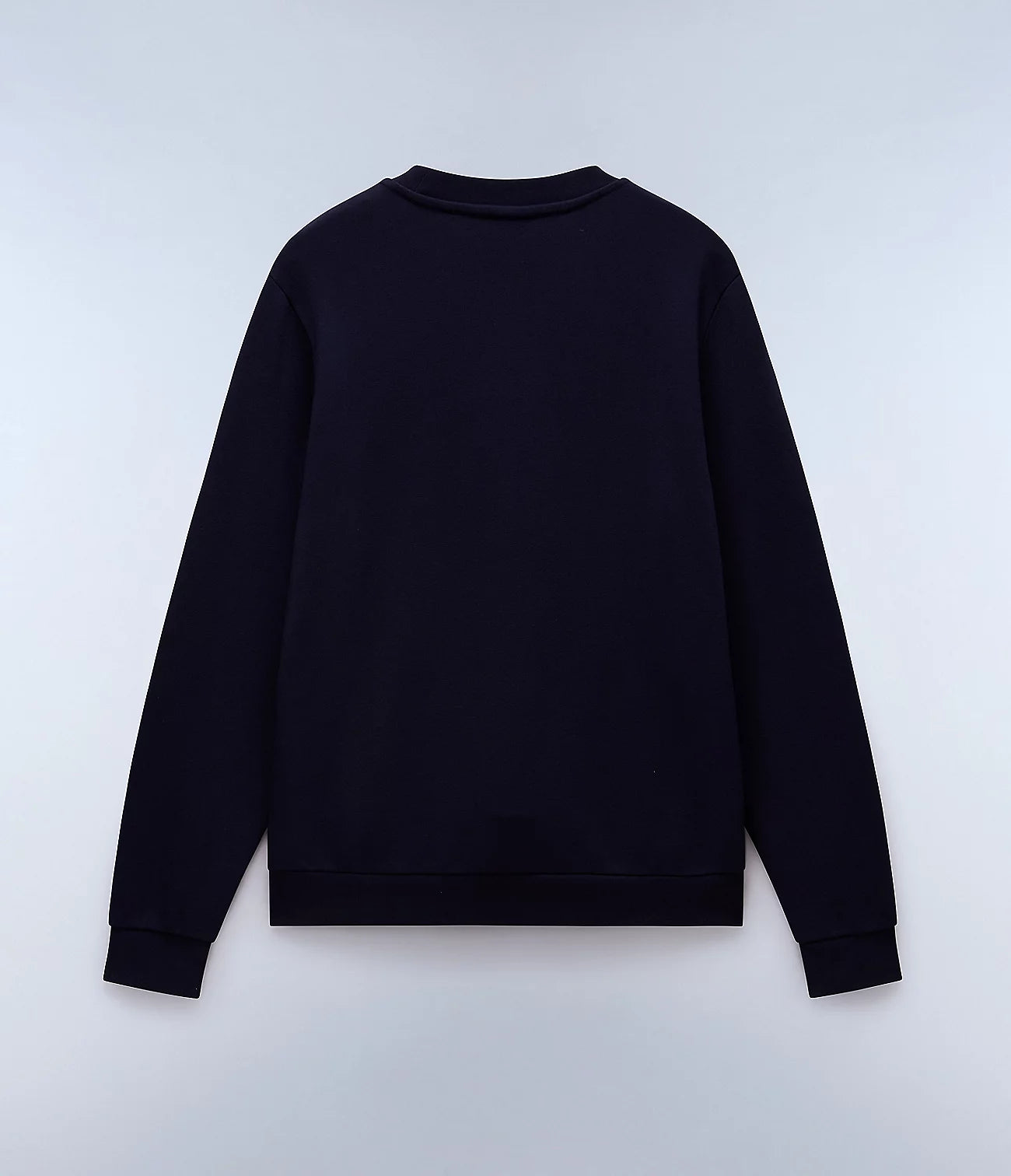NAPAPIJRI Felpa uomo girocolo blu con maxi logo frontale AYLMER