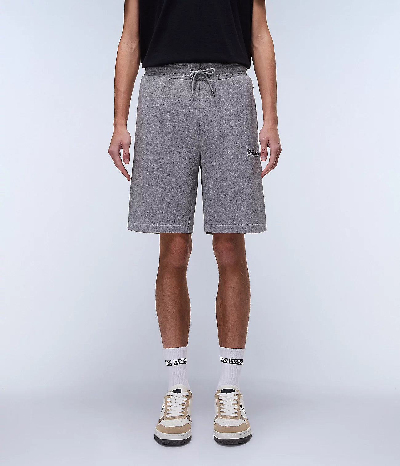 NAPAPIJRI Bermuda uomo in felpa con logo sulla coscia N-GORI