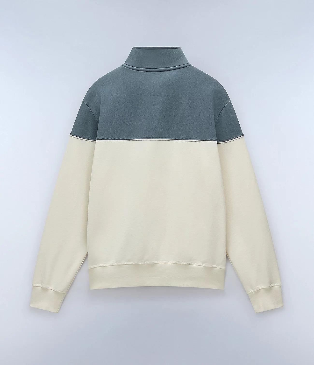 NAPAPIJRI Felpa uomo mezza zip bicolore con logo frontale B-SATURNIA HZ