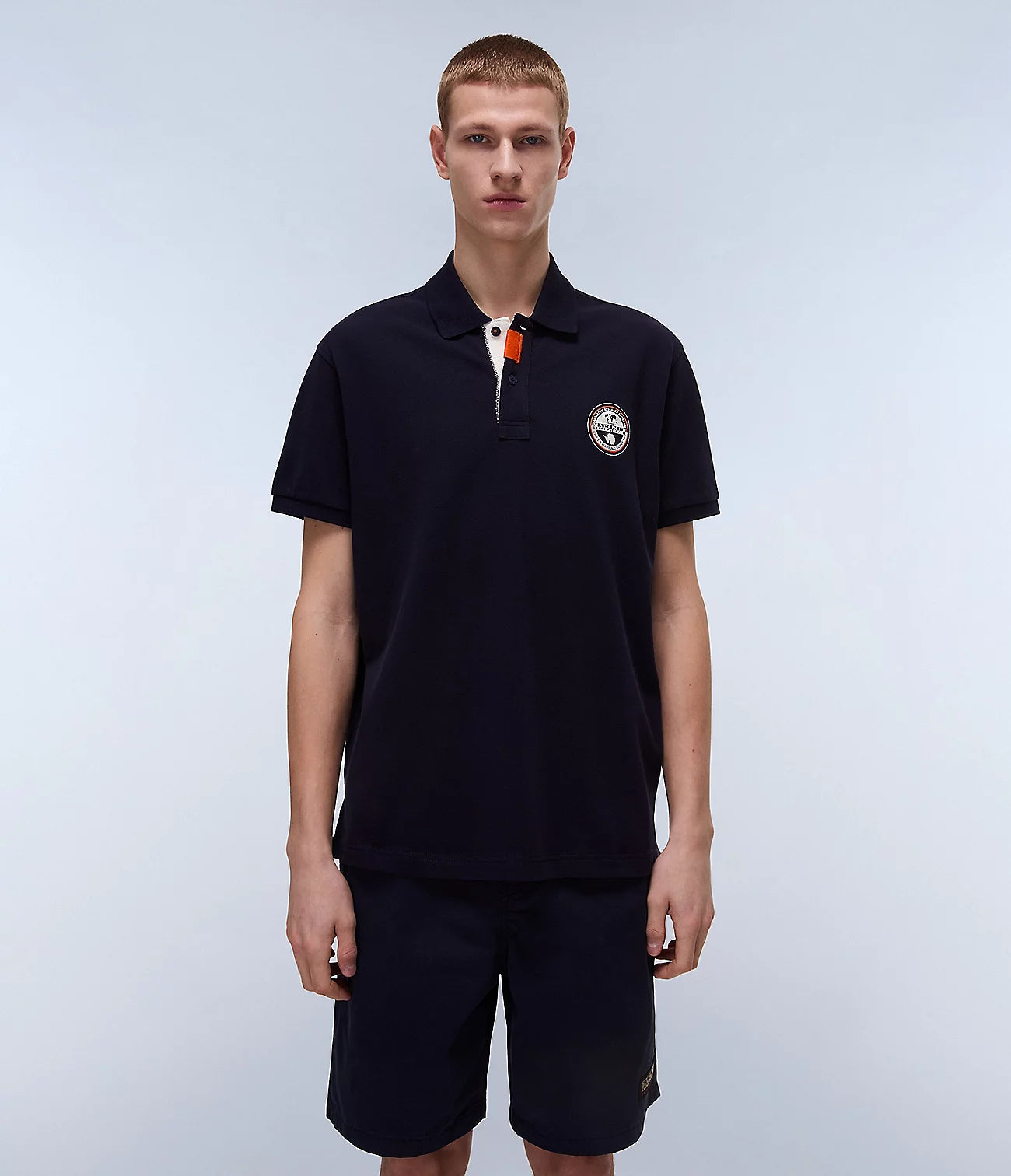 NAPAPIJRI Polo uomo maniche corte logo bollo sul petto E-CLANIS