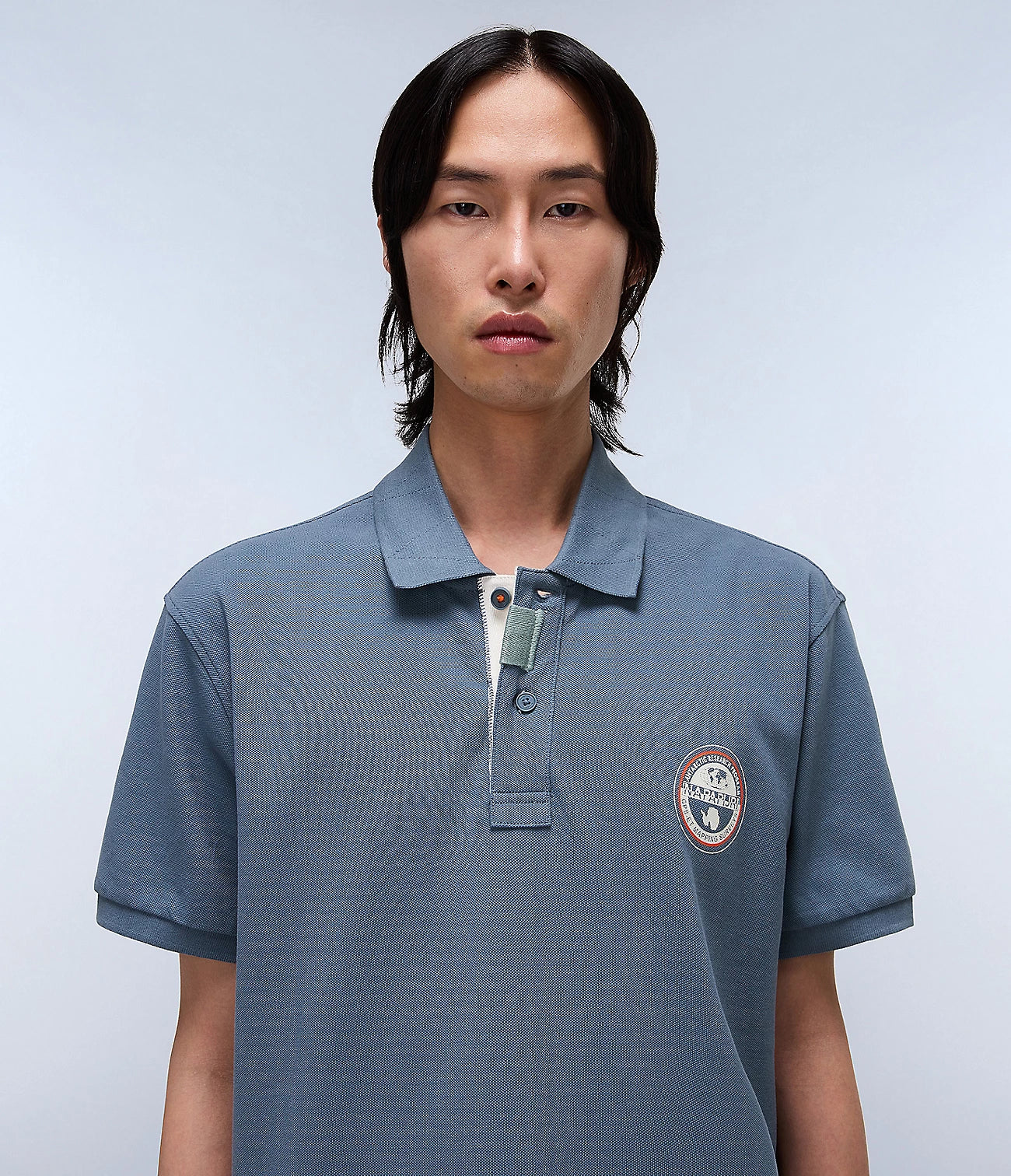 NAPAPIJRI Polo uomo maniche corte logo bollo sul petto E-CLANIS