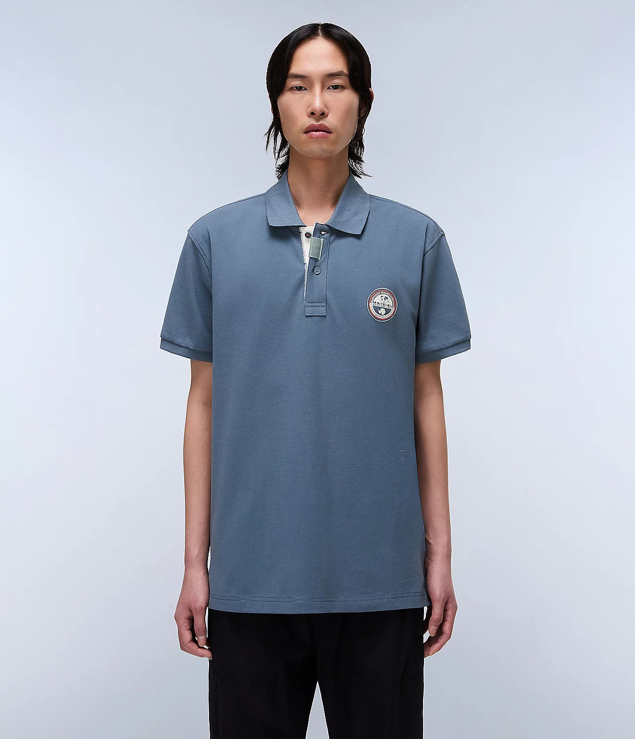 NAPAPIJRI Polo uomo maniche corte logo bollo sul petto E-CLANIS