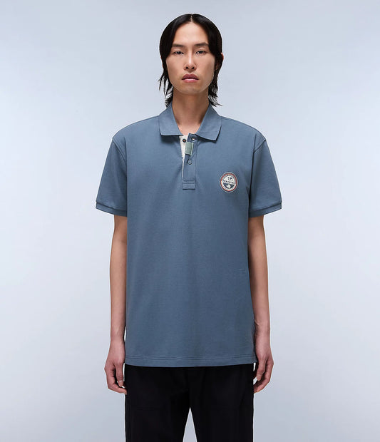 NAPAPIJRI Polo uomo maniche corte logo bollo sul petto E-CLANIS