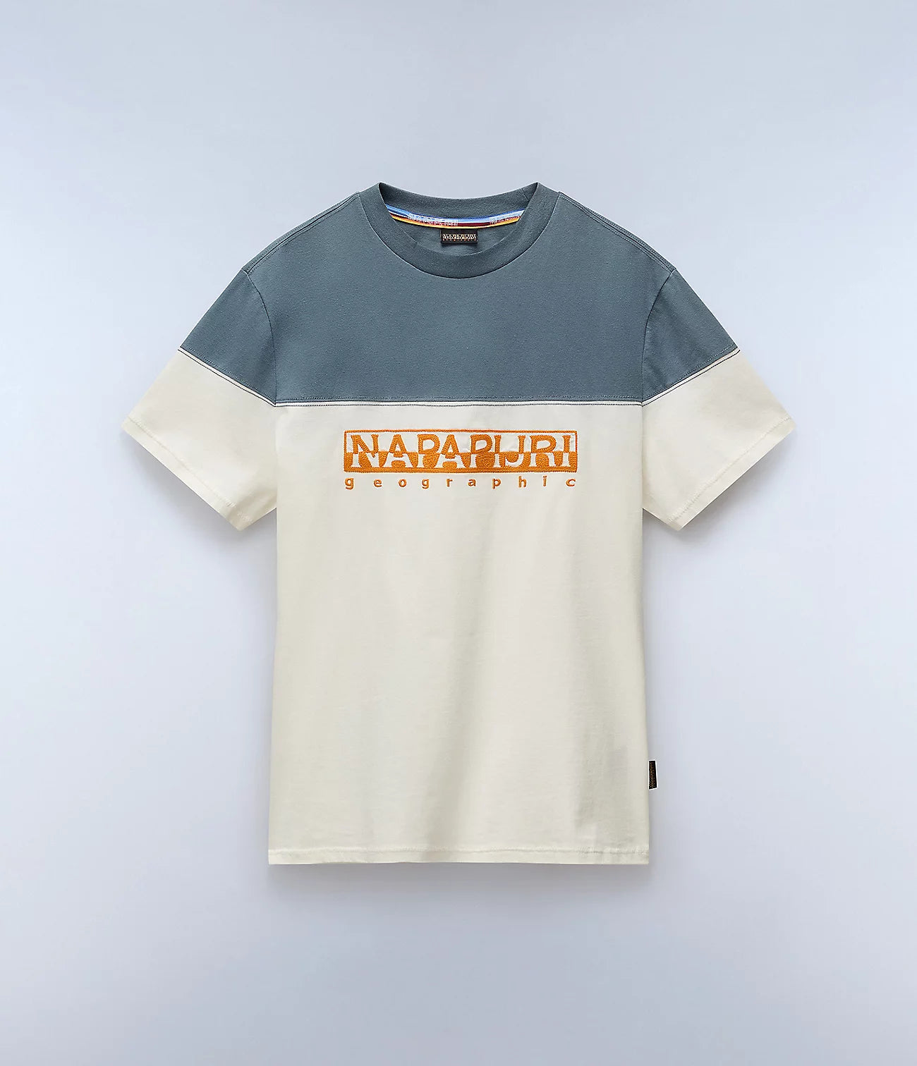 NAPAPIJRI T-shirt uomo girocollo maniche corte bicolore con logo frontale S-SATURNIA SS