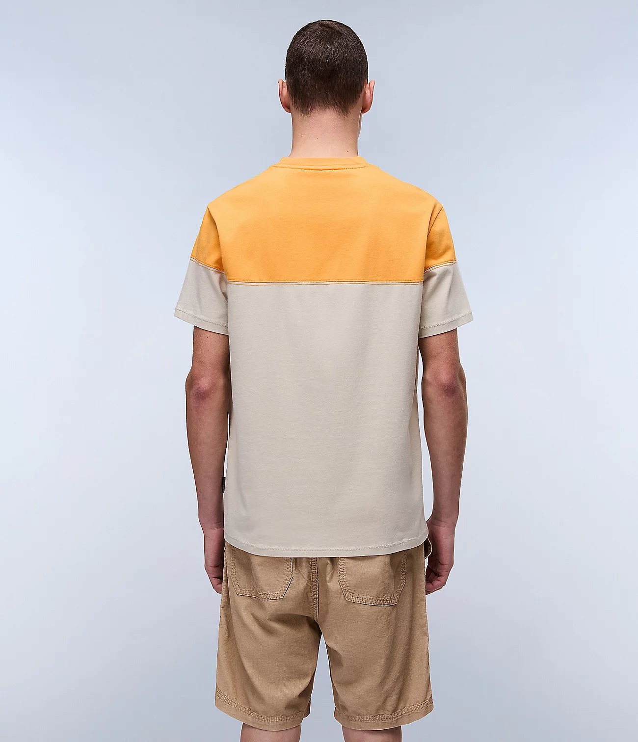 NAPAPIJRI T-shirt uomo girocollo maniche corte bicolore con logo frontale S-SATURNIA SS