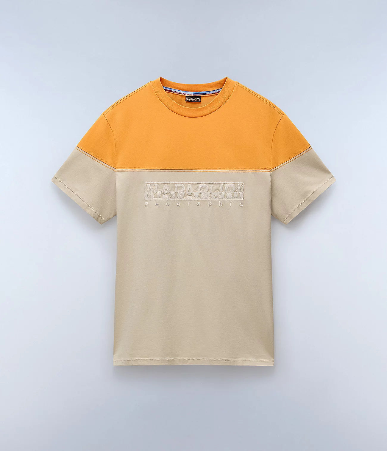 NAPAPIJRI T-shirt uomo girocollo maniche corte bicolore con logo frontale S-SATURNIA SS