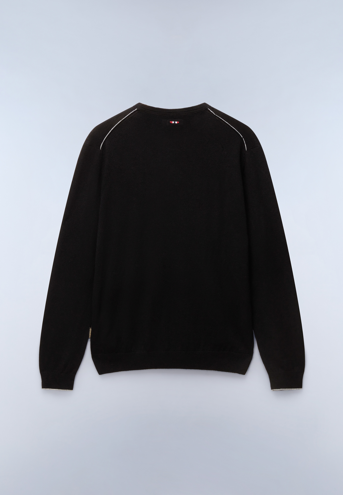 NAPAPIJRI Maglia girocollo in lana merinos con logo bandiera ricamato DAMAVAND C