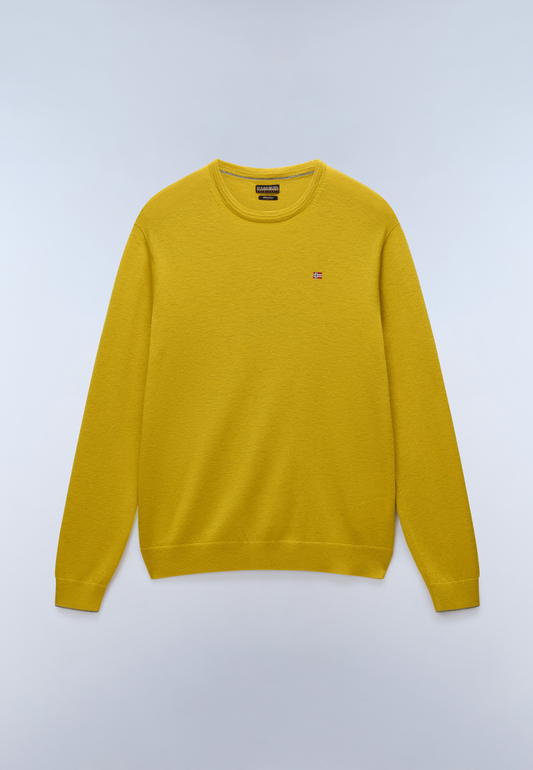 NAPAPIJRI Maglia girocollo in lana merinos con logo bandiera ricamato DAMAVAND C