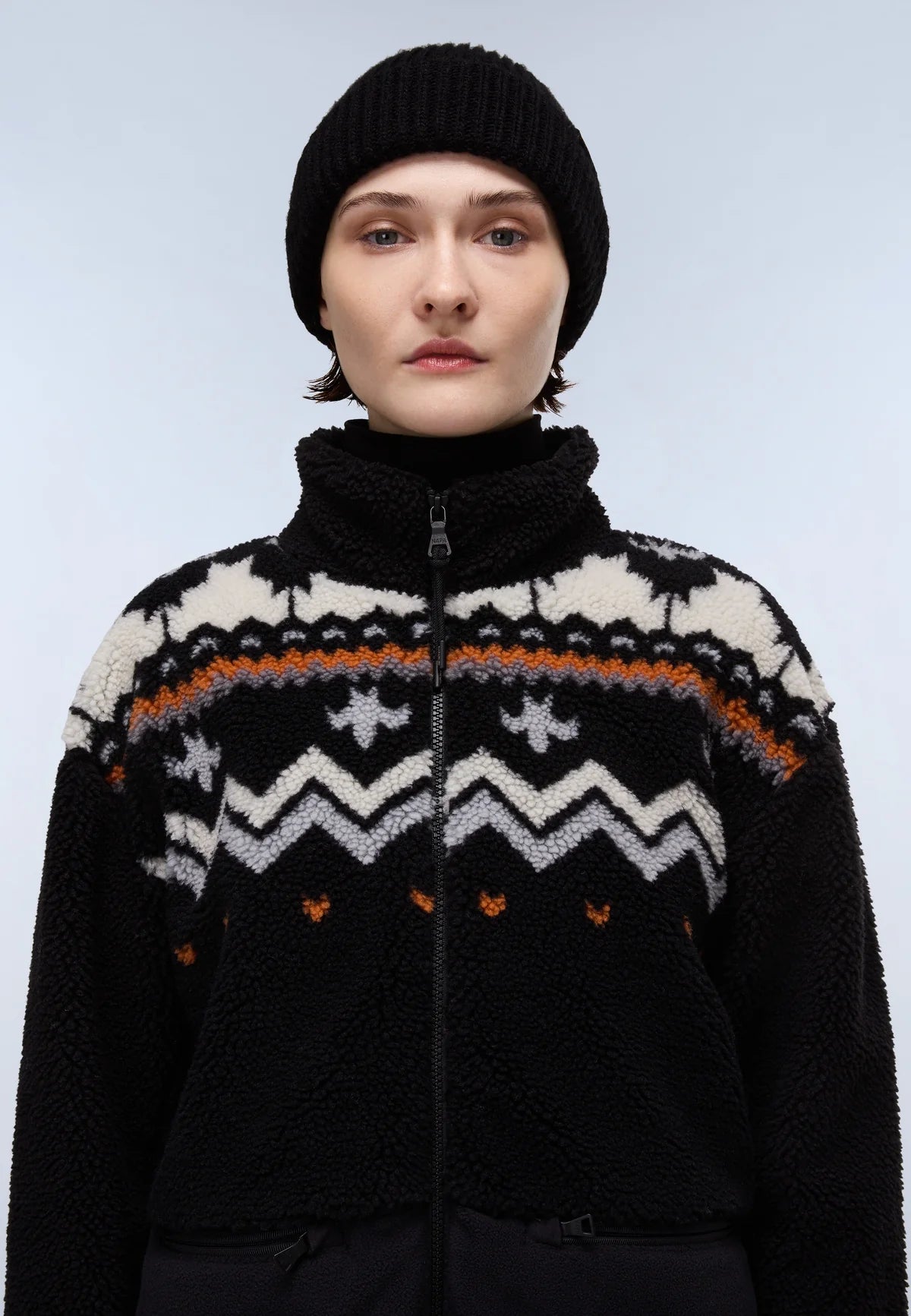 NAPAPIJRI Giubbotto felpa in pile con fantasia jacquard T-ANSEI FZ W