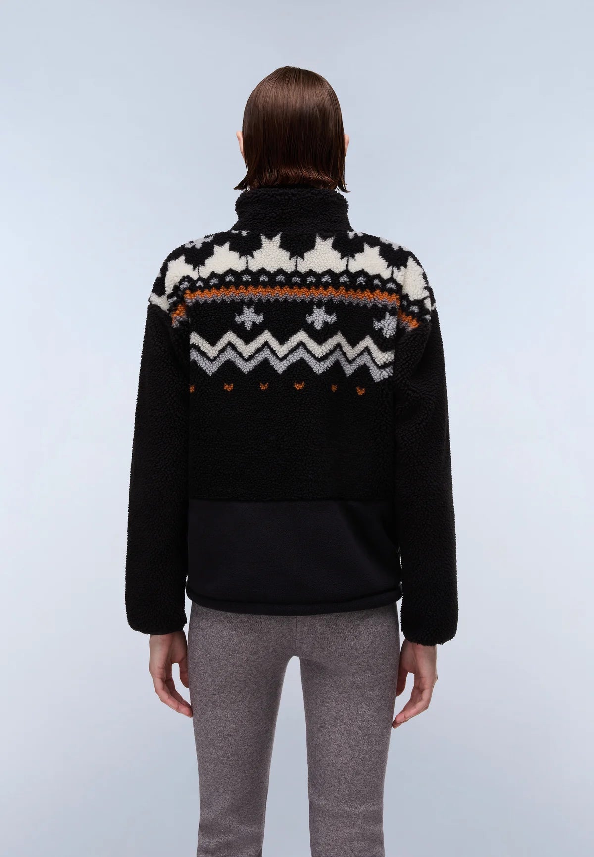 NAPAPIJRI Giubbotto felpa in pile con fantasia jacquard T-ANSEI FZ W