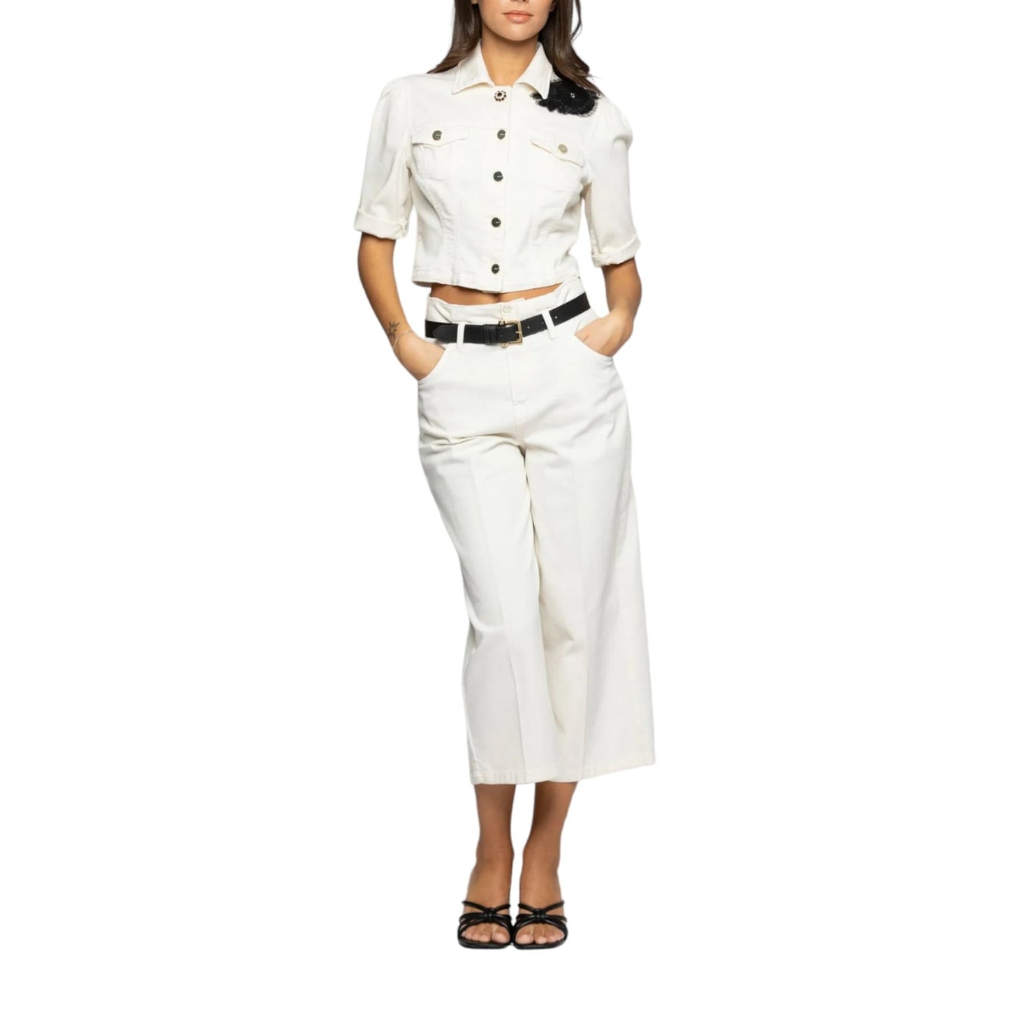 KOCCA Pantaloni crop con cinta