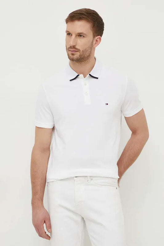 TOMMY HILFIGER Polo manche corte regular fit con scritta sottocollo