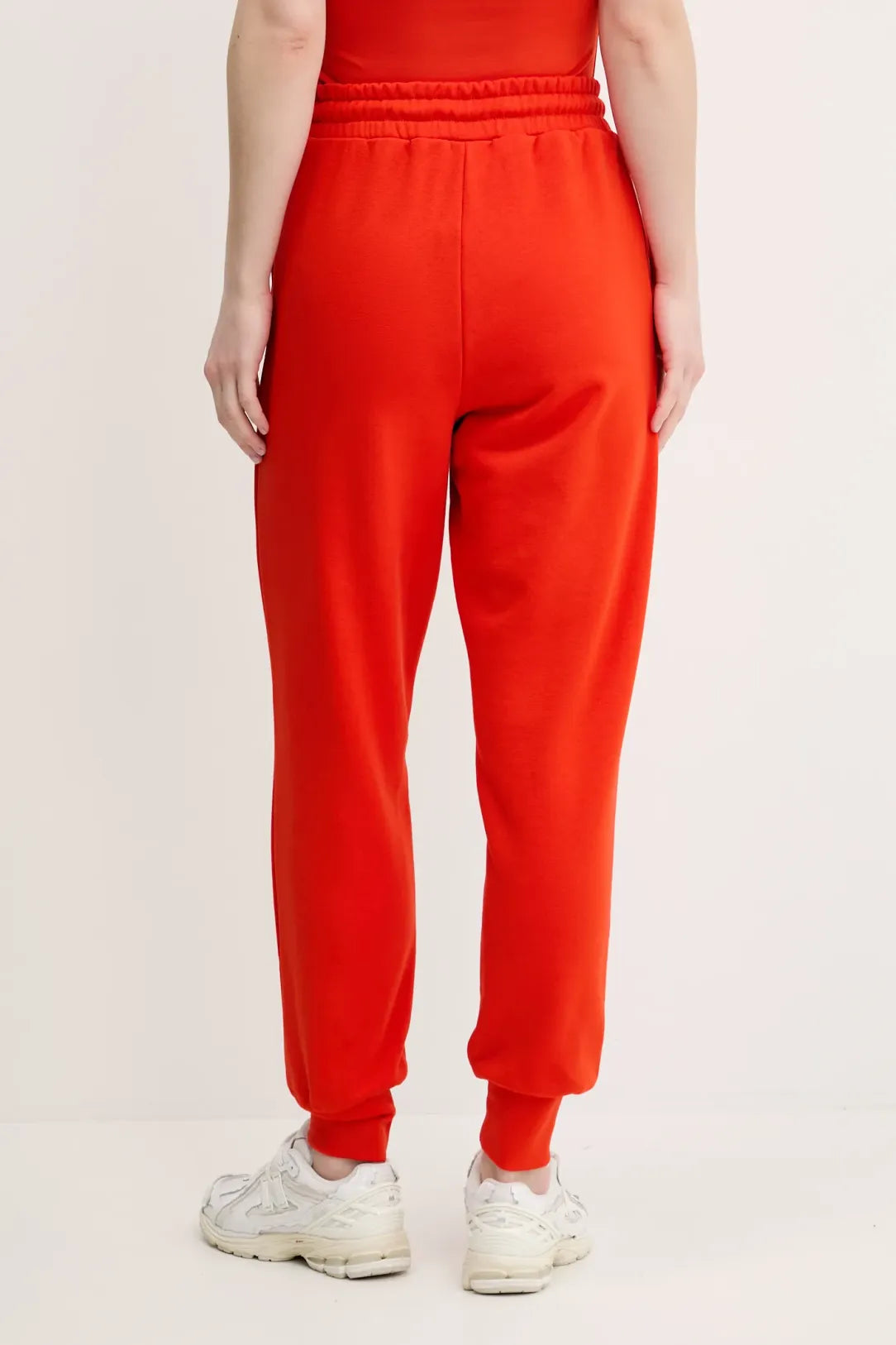 KARL LAGERFELD Pantaloni in felpa donna con molla e coulisse corallo