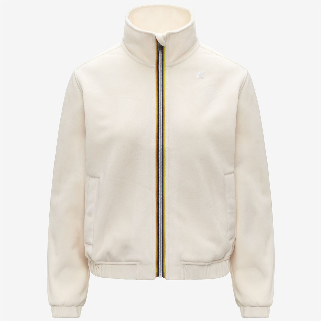 K-WAY Felpa donna in velour VIVIETTE VELOUR POLAR bianco