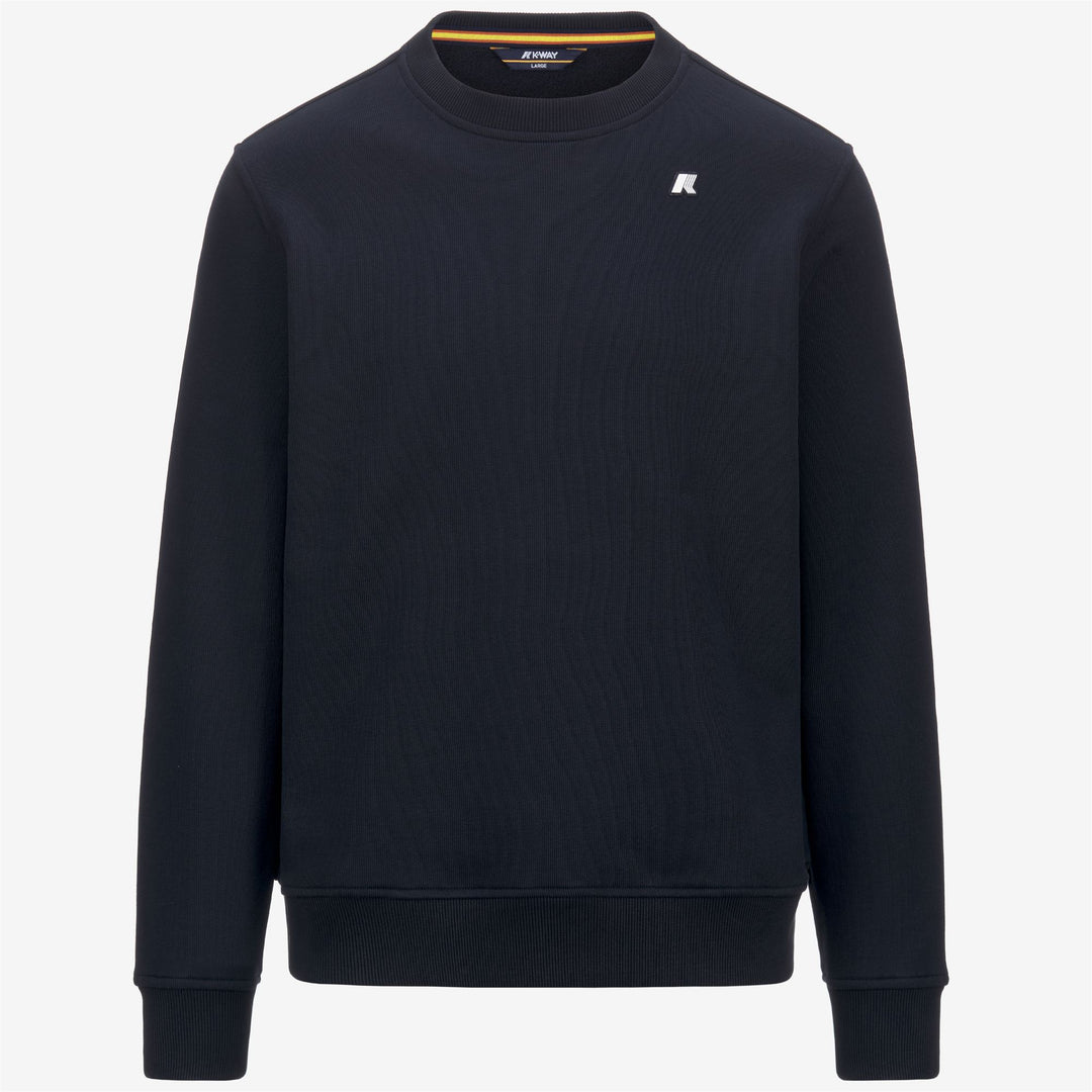 K-WAY Felpa uomo girocollo BAPTISTE FRENCH TERRY BLUE DEEP COBALT