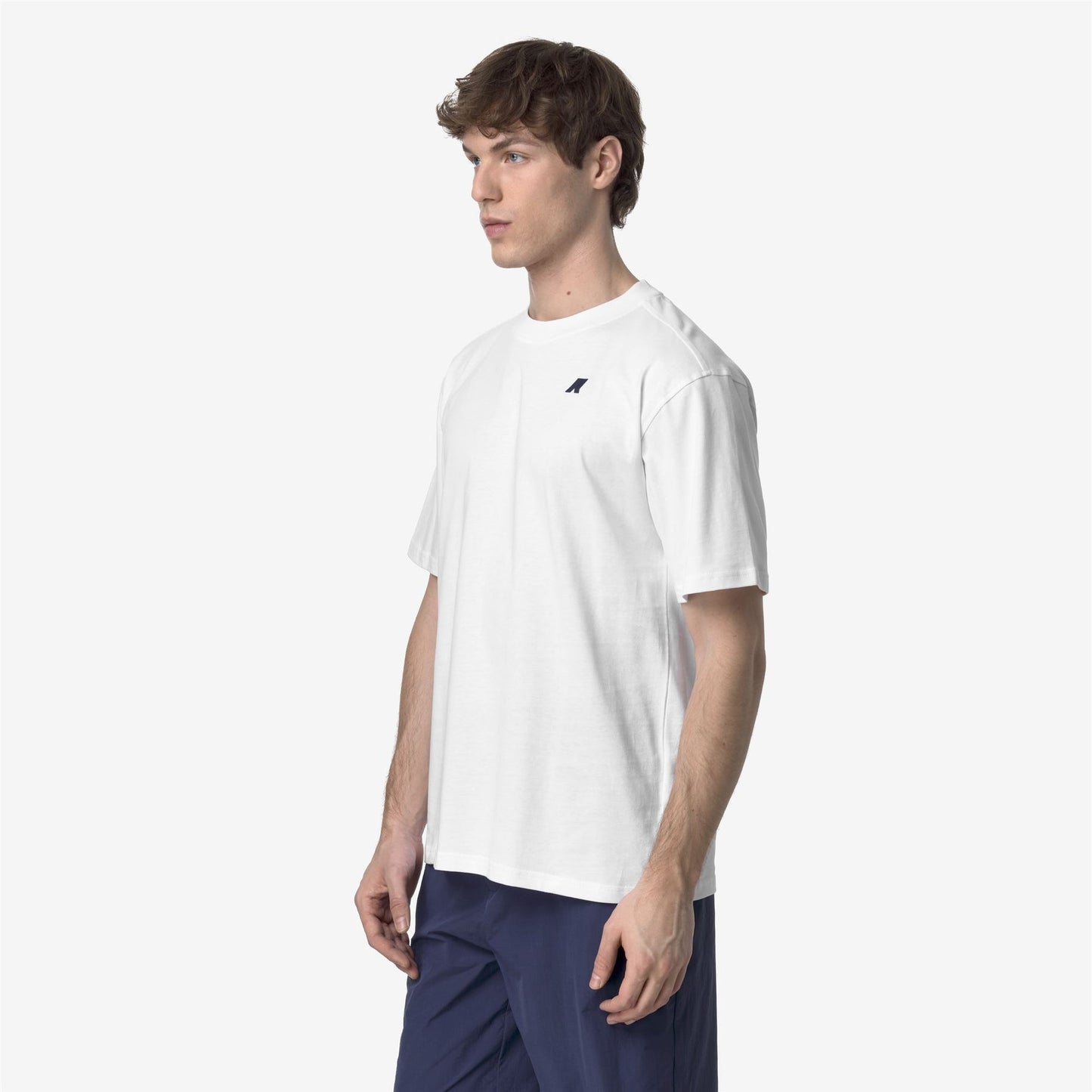 K-WAY T-shirt uomo maniche corte SOLO VERTICAL ISOBAR JERSEY bianca