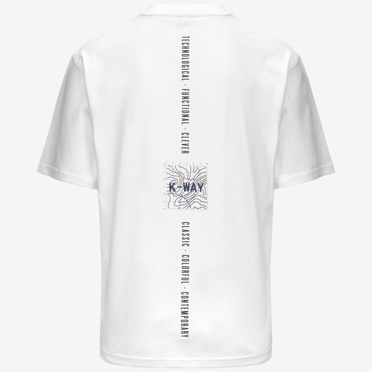 K-WAY T-shirt uomo maniche corte SOLO VERTICAL ISOBAR JERSEY bianca