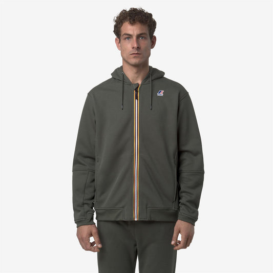 K-WAY Felpa unisex con zip e cappuccio PROSPER BRUSHED PC