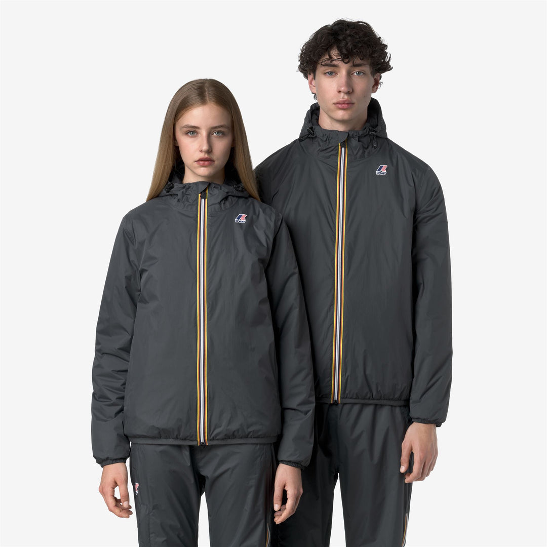 K-WAY Giubbotto unisex corto mezzo peso impermeabile con cappuccio LE VRAI 4.0 CLAUDE WARM