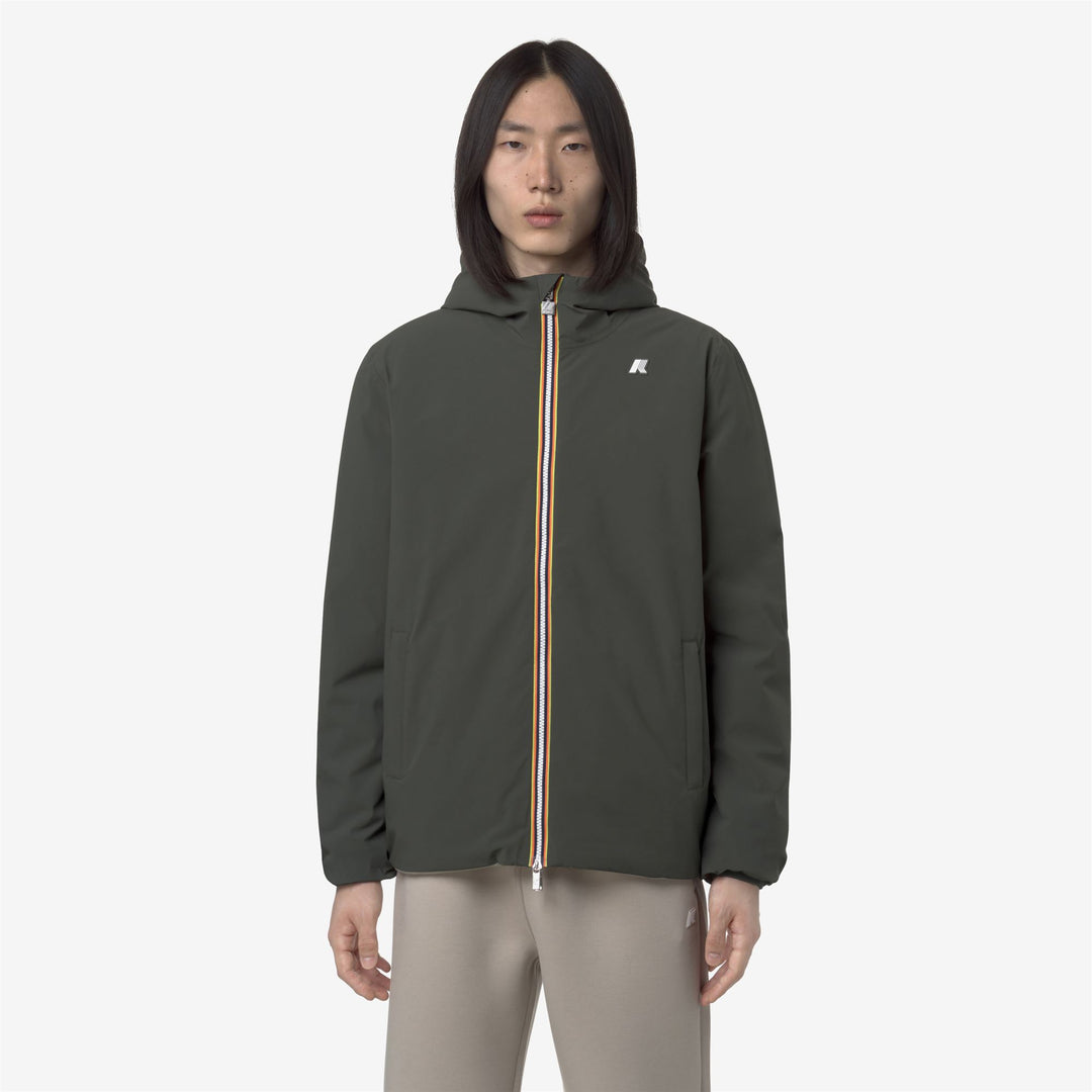 K-WAY Giubbotto invernale uomo reversibile con cappuccio JACK ST WARM DOUBLE