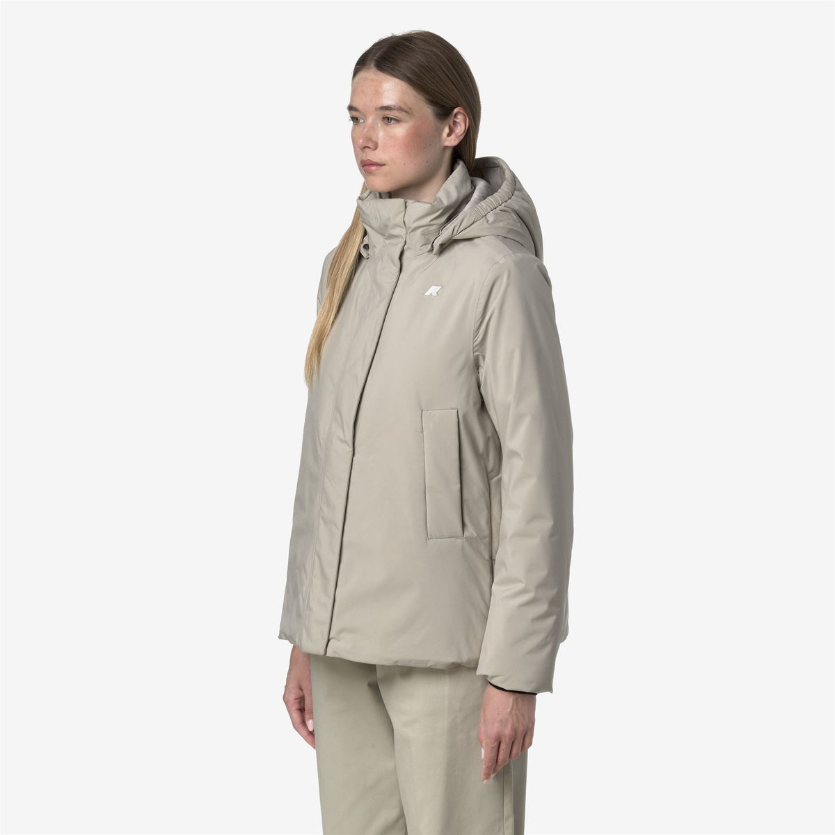 K-WAY Giubbotto donna cappuccio staccabile MARLETTE SOFT MARMOTTA