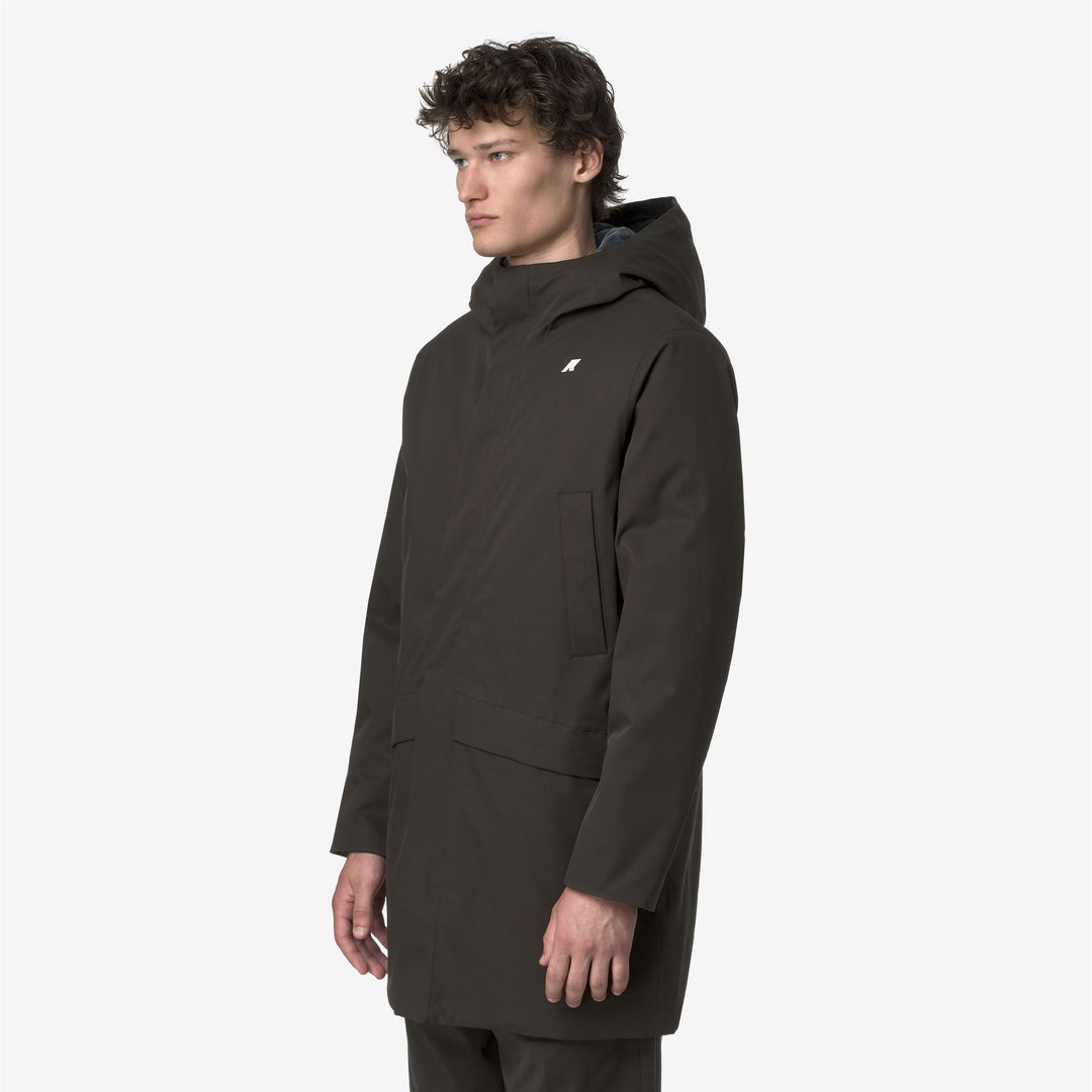 K-WAY Giubbotto parka uomo interno in marmotta JARNO TWILL MARMOTTA