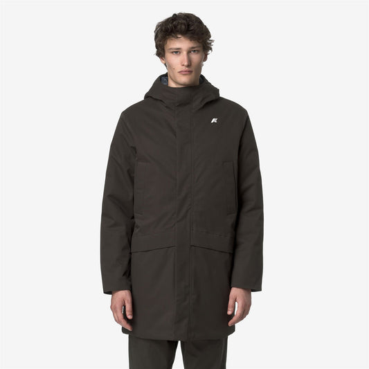 K-WAY Giubbotto parka uomo interno in marmotta JARNO TWILL MARMOTTA
