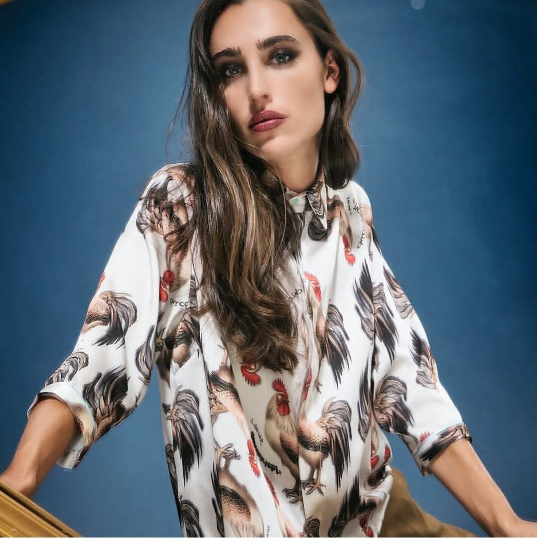 IL THE DELLE 5 Camicia spoon fantasia gallo