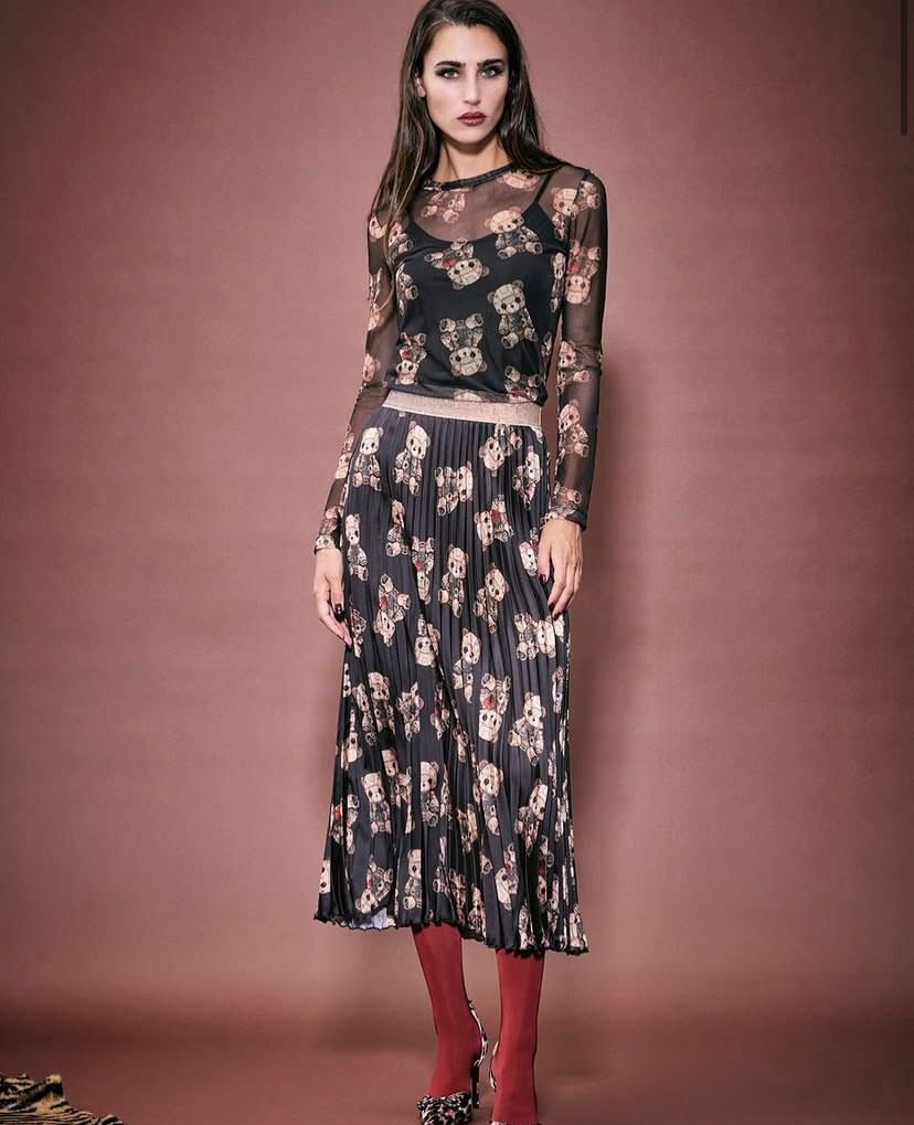 IL THE DELLE 5 Gonna plissè stampa orsetti