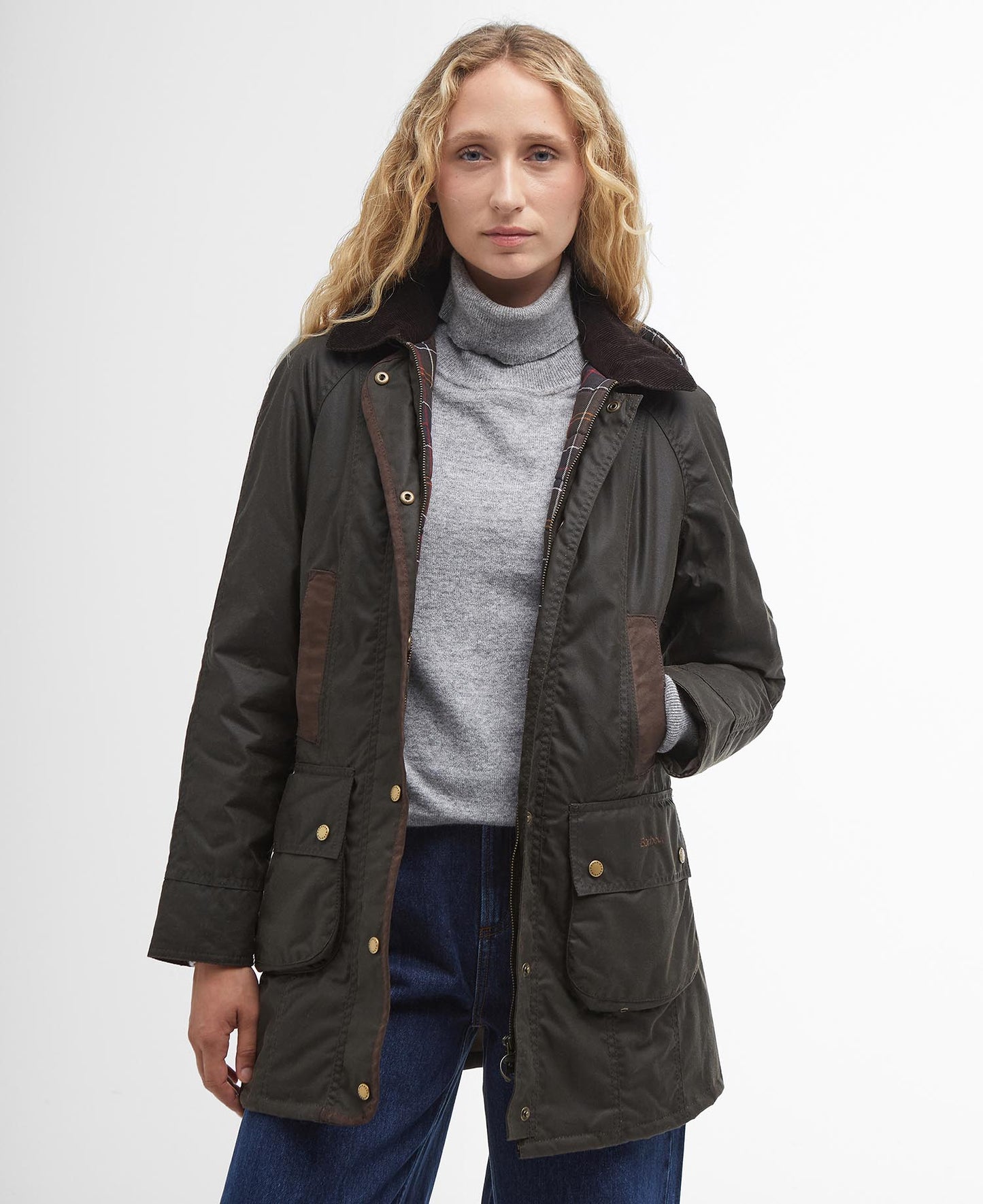 BARBOUR Giubbotto parka imbottito LADY BOWER WAX JACKET