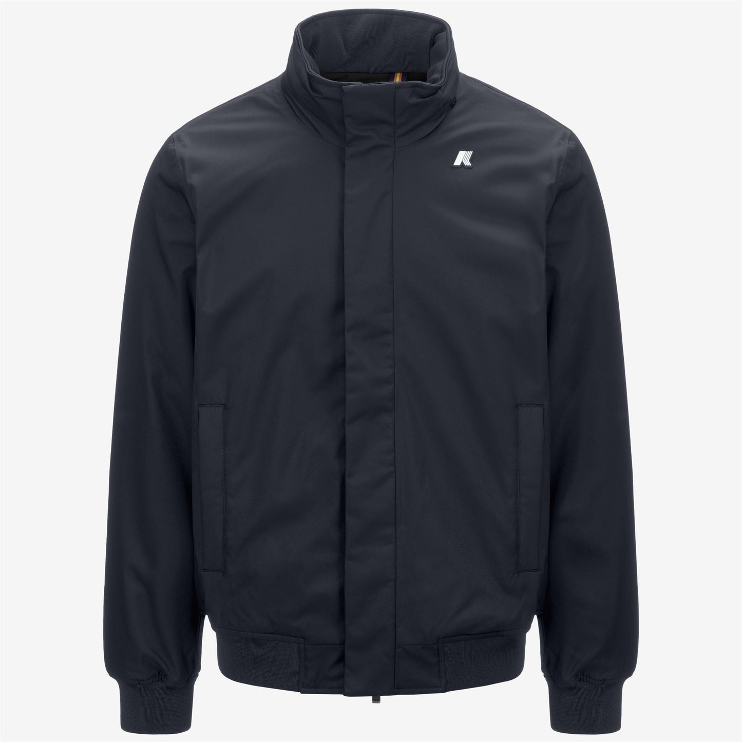 K-WAY Giubbotto uomo bomber interno in marmotta blu AMAURY TWILL MARMOTTA