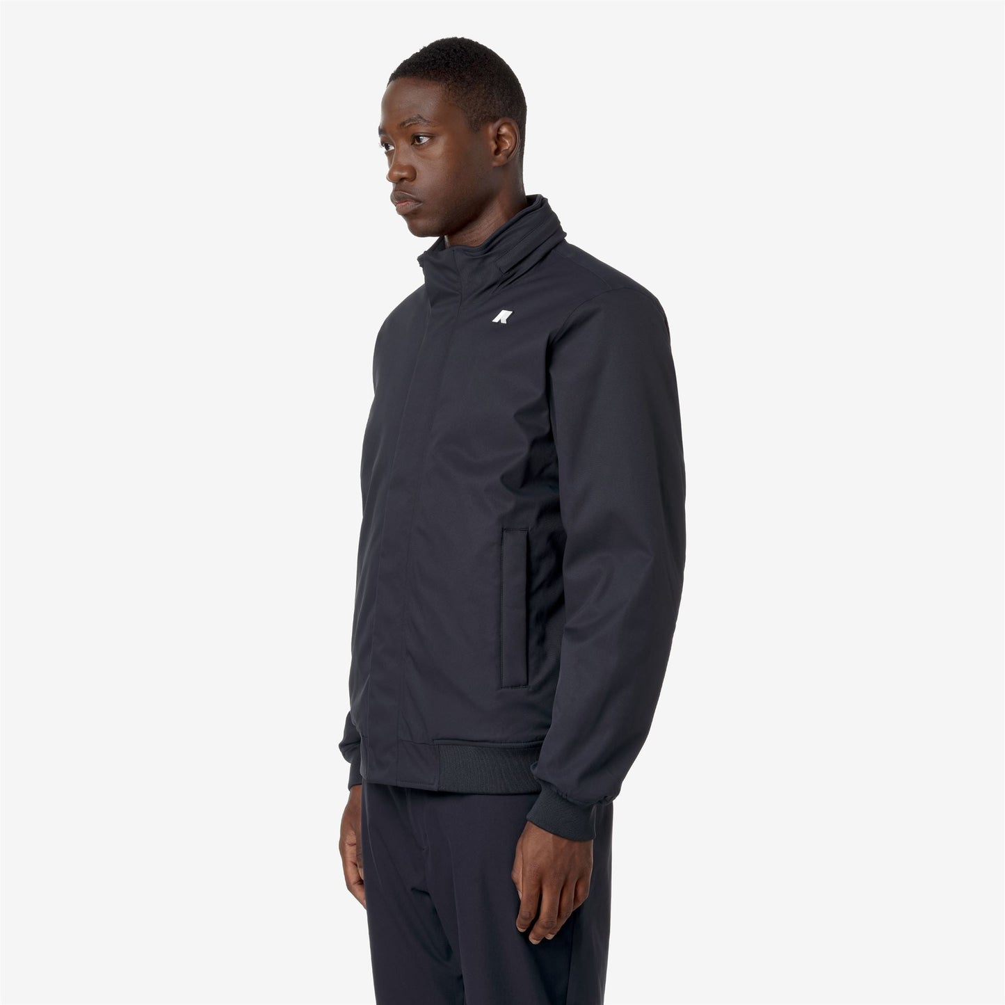 K-WAY Giubbotto uomo bomber interno in marmotta blu AMAURY TWILL MARMOTTA