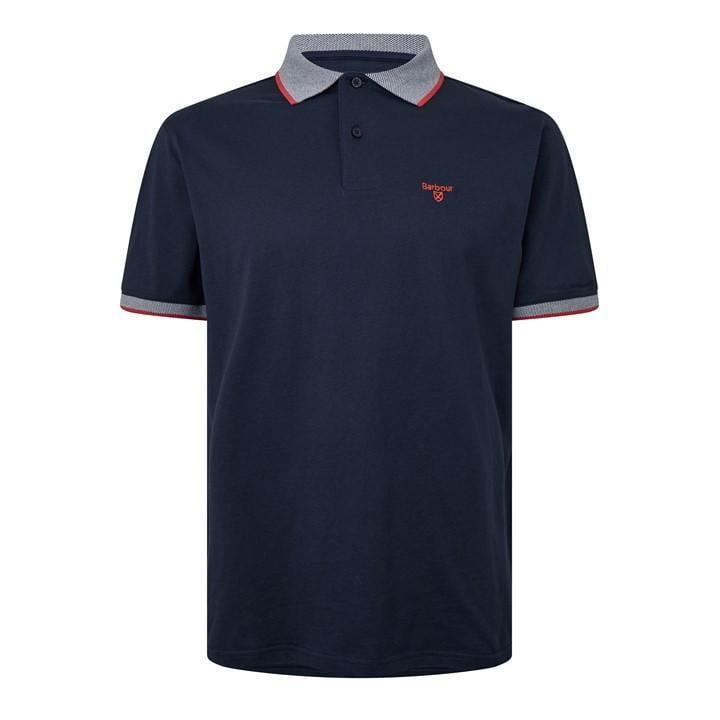 BARBOUR Polo uomo maniche corte in jersey di cotone