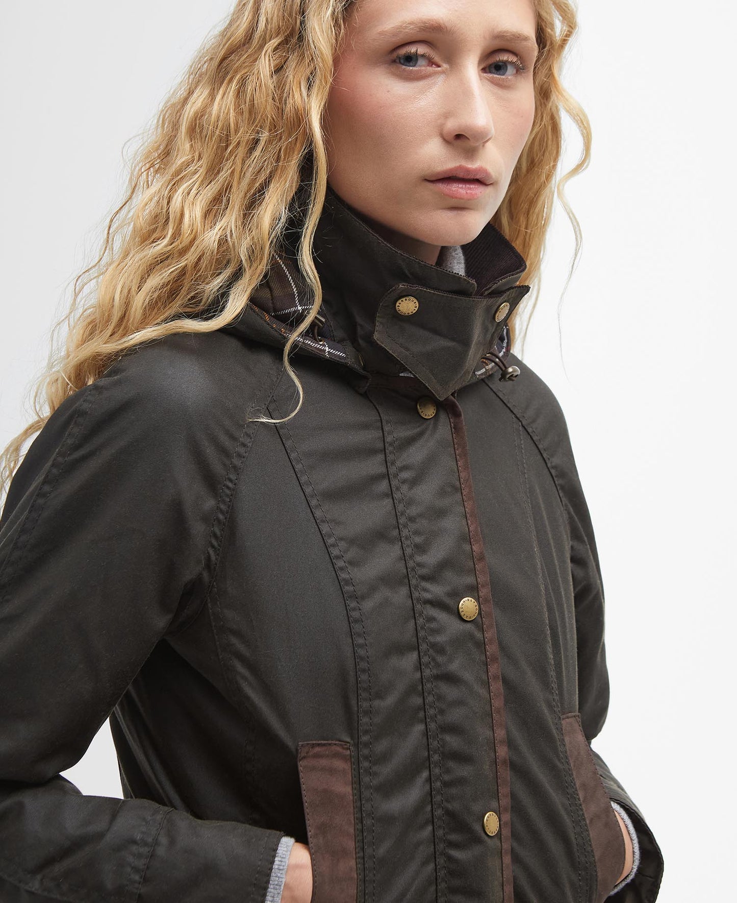 BARBOUR Giubbotto parka imbottito LADY BOWER WAX JACKET