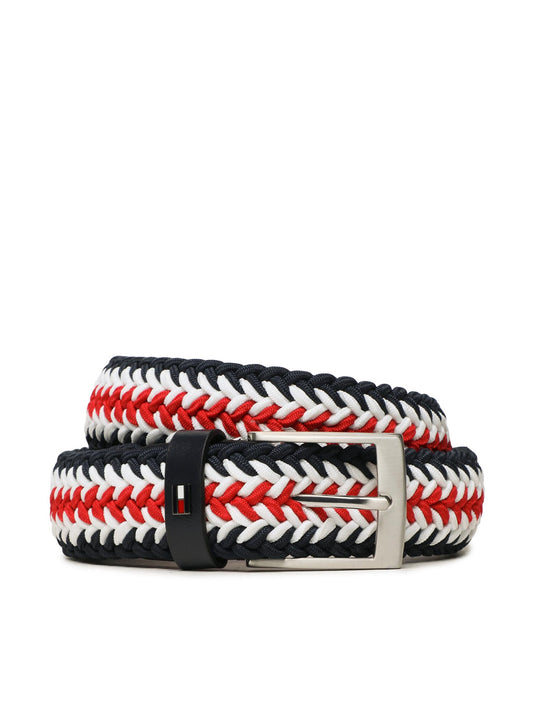 TOMMY HILFIGER Cintura intrecciata tricolore Adan 3.5 Elastic