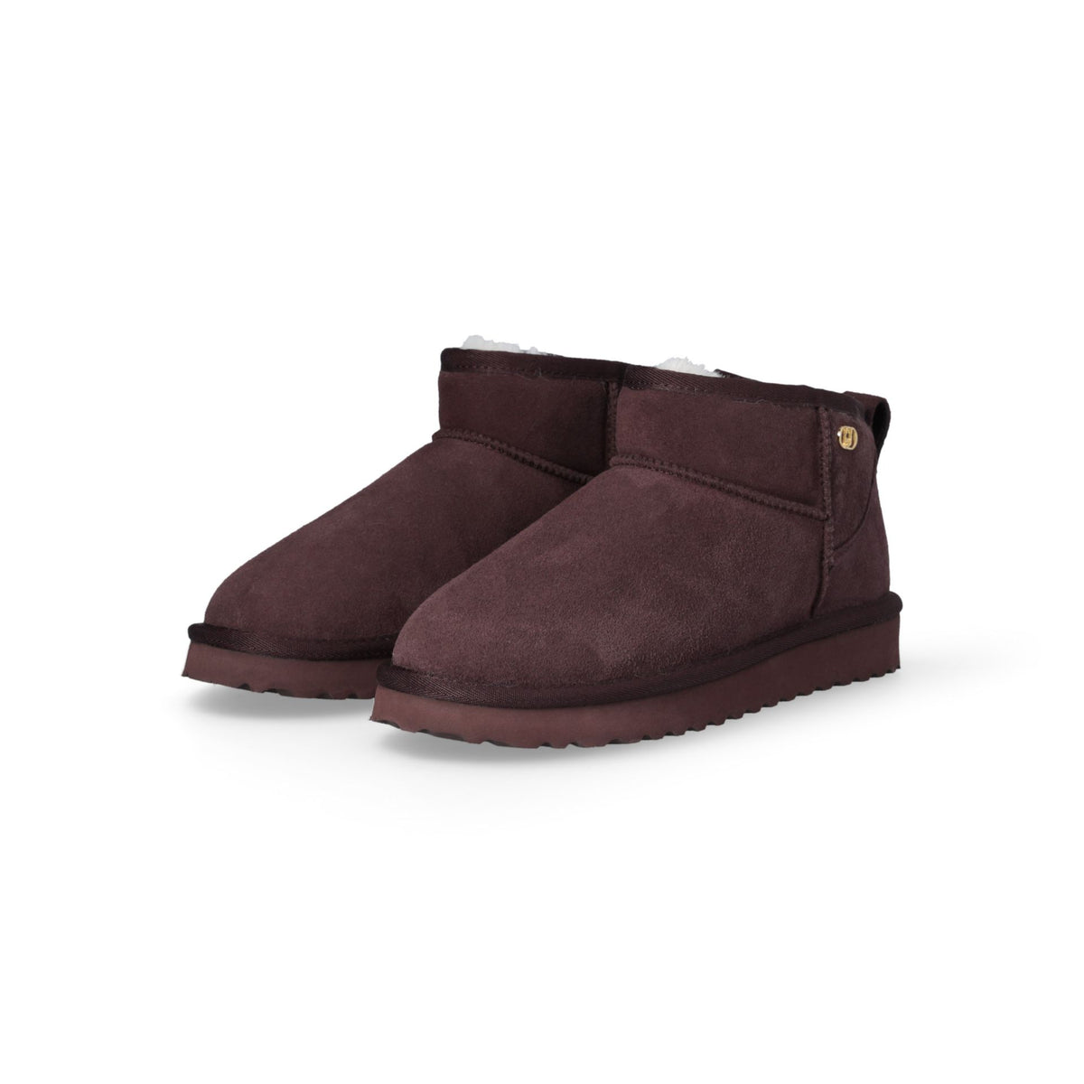 LIU JO Stivaletto slipon con pelliccia JIL 01 ANKLE BOOT COW SUEDE AMARONE