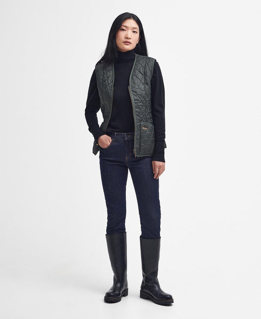 BARBOUR gilet imbottito con fodera in pile BETTY
