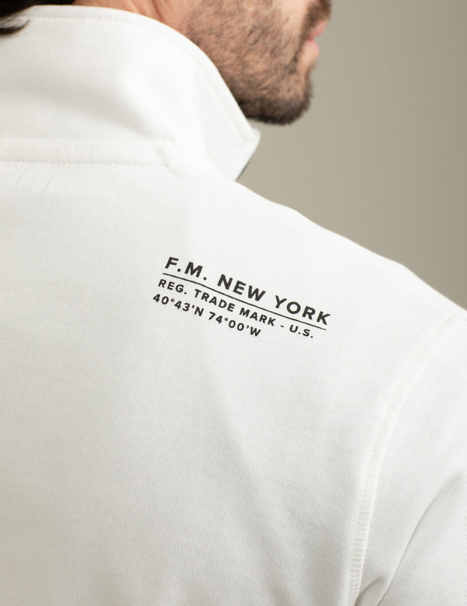 FRED MELLO Felpa fullzip con collo a listino e inserti in ripstop