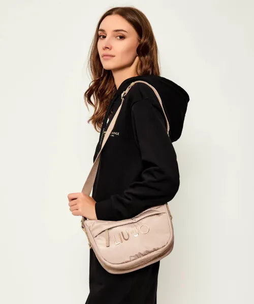 LIU JO Borsa a tracolla in nylon con logo metallico TF5081