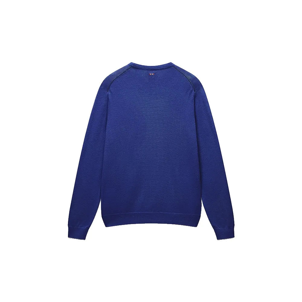NAPAPIJRI Maglia girocollo in lana merinos con logo bandiera ricamato DAMAVAND C