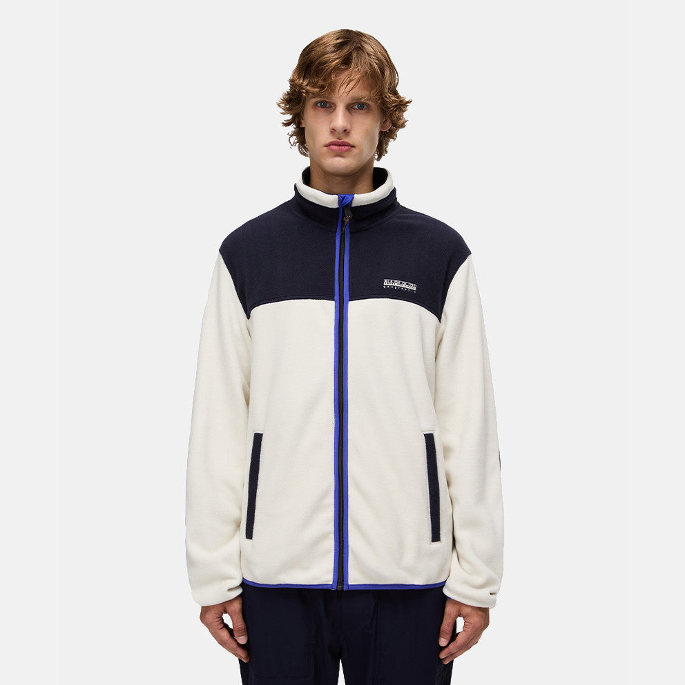 NAPAPIJRI Felpa con zip in pile e contrasti di colore sul petto T-DERGANA FZ