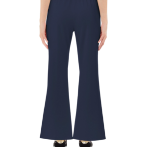 LIU JO Pantaloni flare in jersey con spacco frontale nero e blu